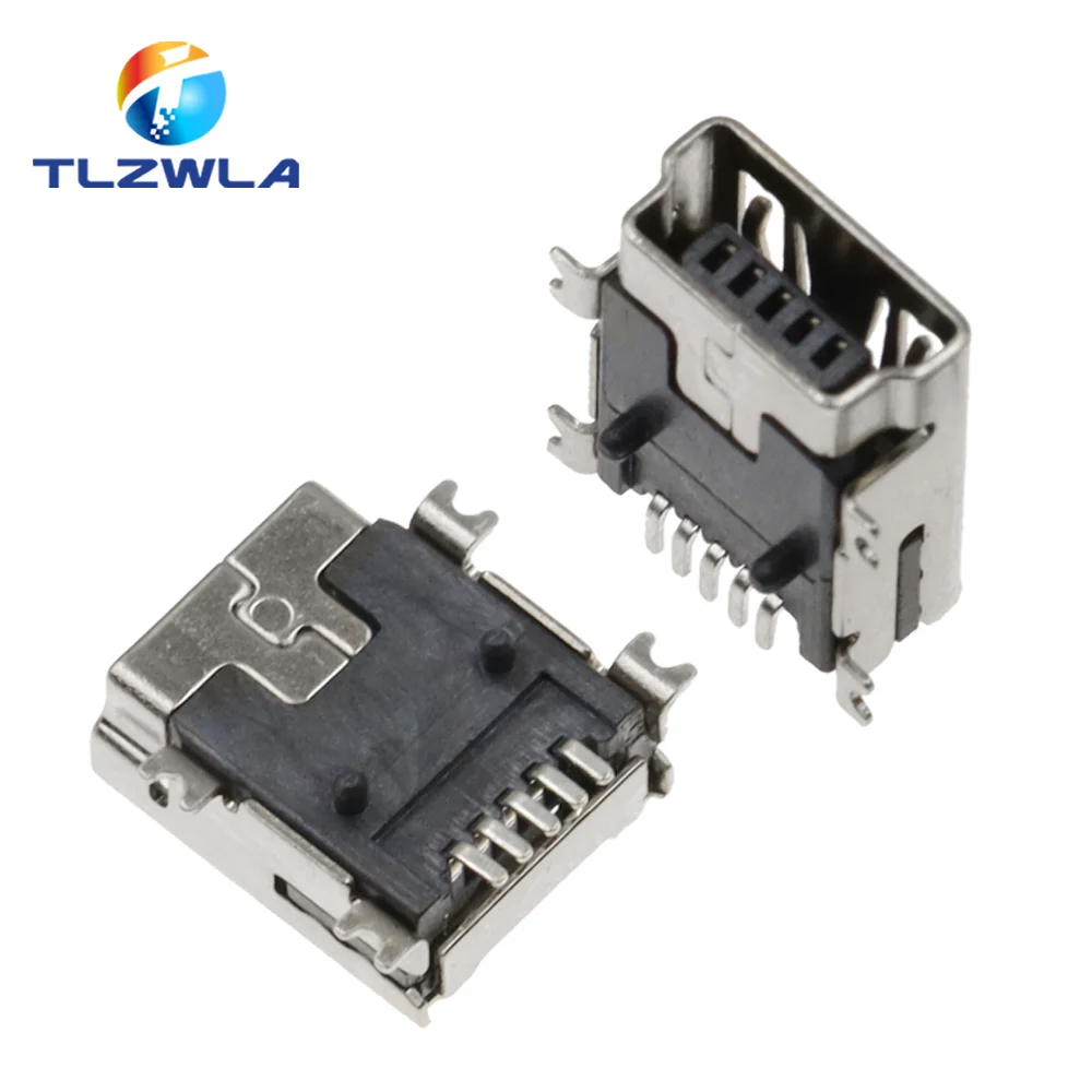 10 sztuk Mini USB SMD 5Pin kobieta Mini B złącze wtykowe podstawa zasilacza — zdjęcie 4