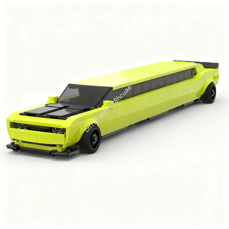 

686pcs MOC Dodge Challenger SRT Hellcat Limousine City Champions Model Building Blocks Architecture Toy Christmas Gift Kids