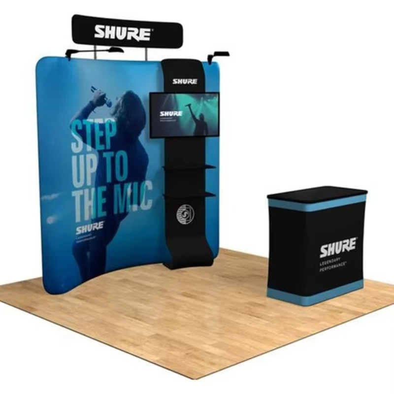

Advertising10x20 Custom logo Trade Show Display Tension Fabric Exhibition Booth for Sales