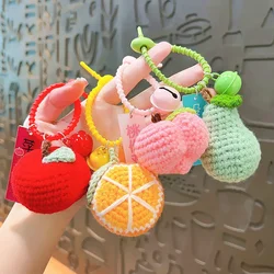 Plush crocheted good things happen pendants hand-woven wool persimmon good things happen bag key chain small accessories