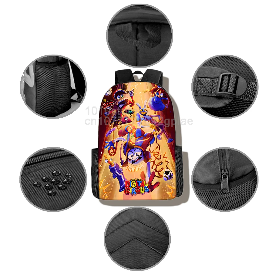 THE AMAZING DIGITAL CIRCUS Poster Backpack,Children School Student Bag,Child Go To School Package,Travel Haversack,Mochila
