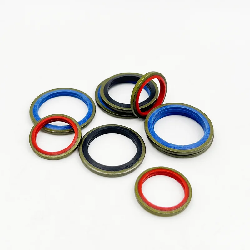 245/100pcs High Press Hydralic Rubber Oil Pipe Seal Gasket NBR Metal Seal Ring Assortment Kits Oil Pipe Seal Ring Rubber Gasket