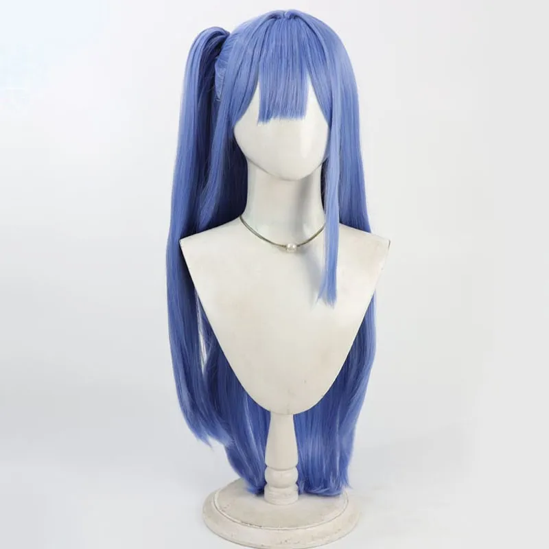 Arcana Parrucca Cosplay Gioco NIKKE La Dea della Vittoria Cosplay Capelli Sintetici 80 cm Lunghi Blu Coda di Cavallo Parrucche + parrucche Cap