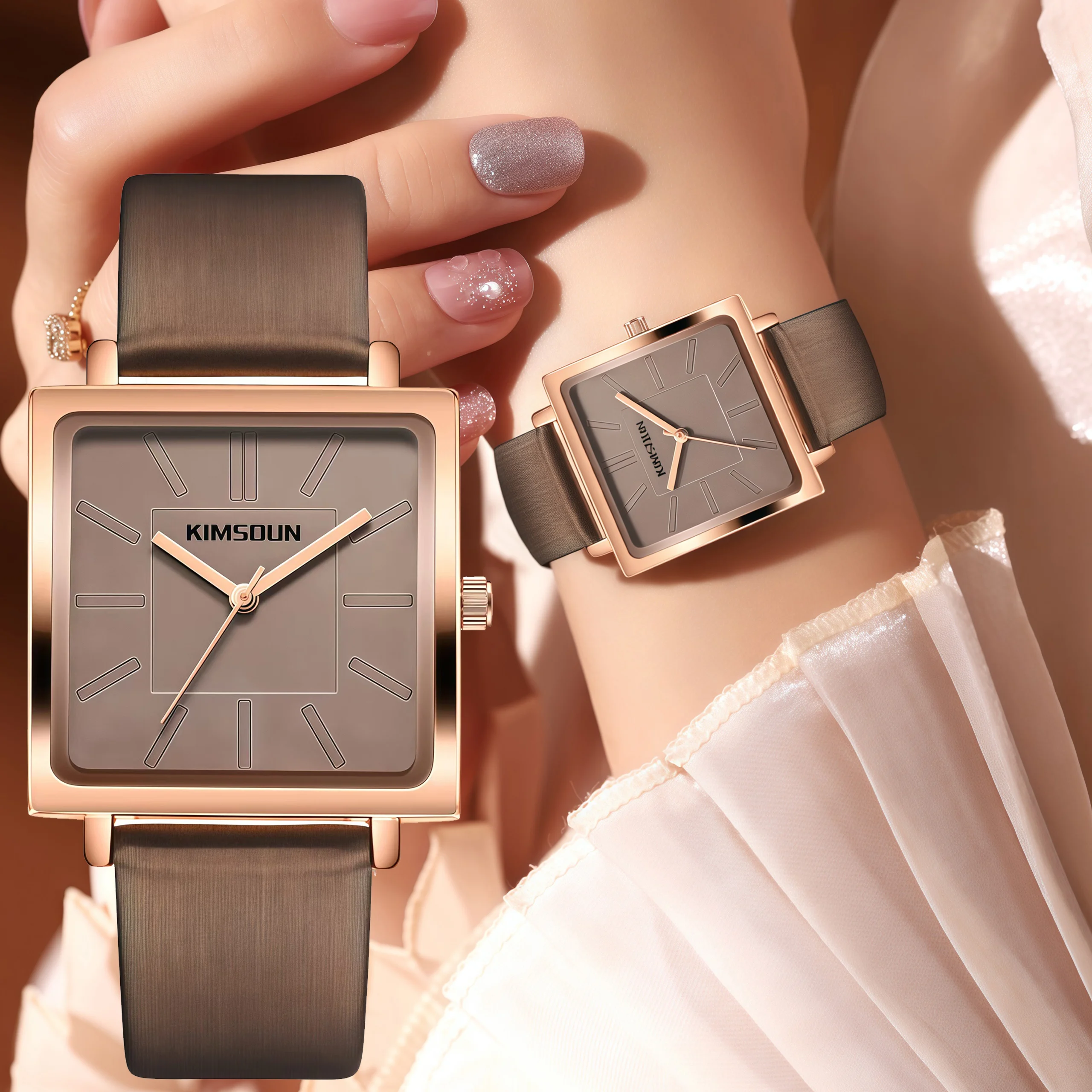 New Women's Quartz Watch with Genuine Leather Strap, Exquisite Design, Stylish and Simple Wristwatch, High-End Women's Watch, Perfect Christmas, Thanksgiving, Valentine's Day, Mother's Day, and Easter Gifts