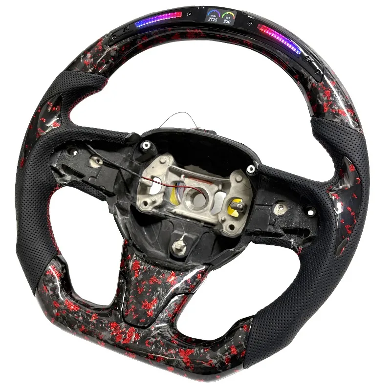 For Dodge Charger Challenger Hellcat Charger Durango SRT RT GT Carbon Fiber Steering Wheel Car Accessories