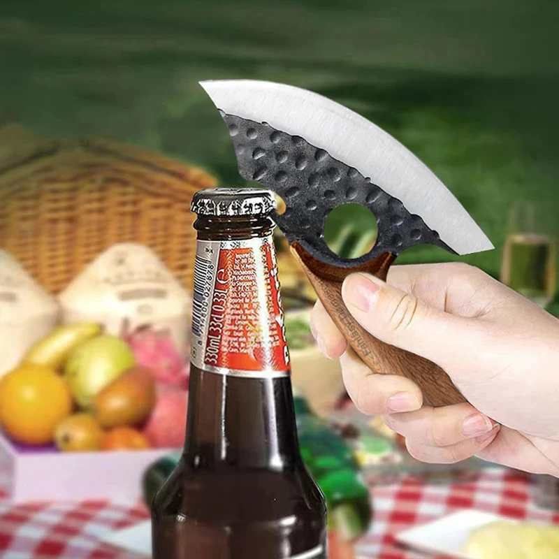 Kitchen Knives 4.9in Forged Boning Knife Stainless Steel Slicing Knife with Sheath For Kitchen Cooking BBQ Cheese Pizza