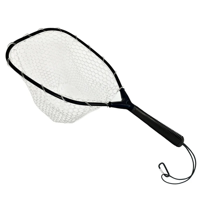 Luya fly aluminum alloy hand-written net silicone fishing net bag ultra-light and ultra-hard Luya portable.