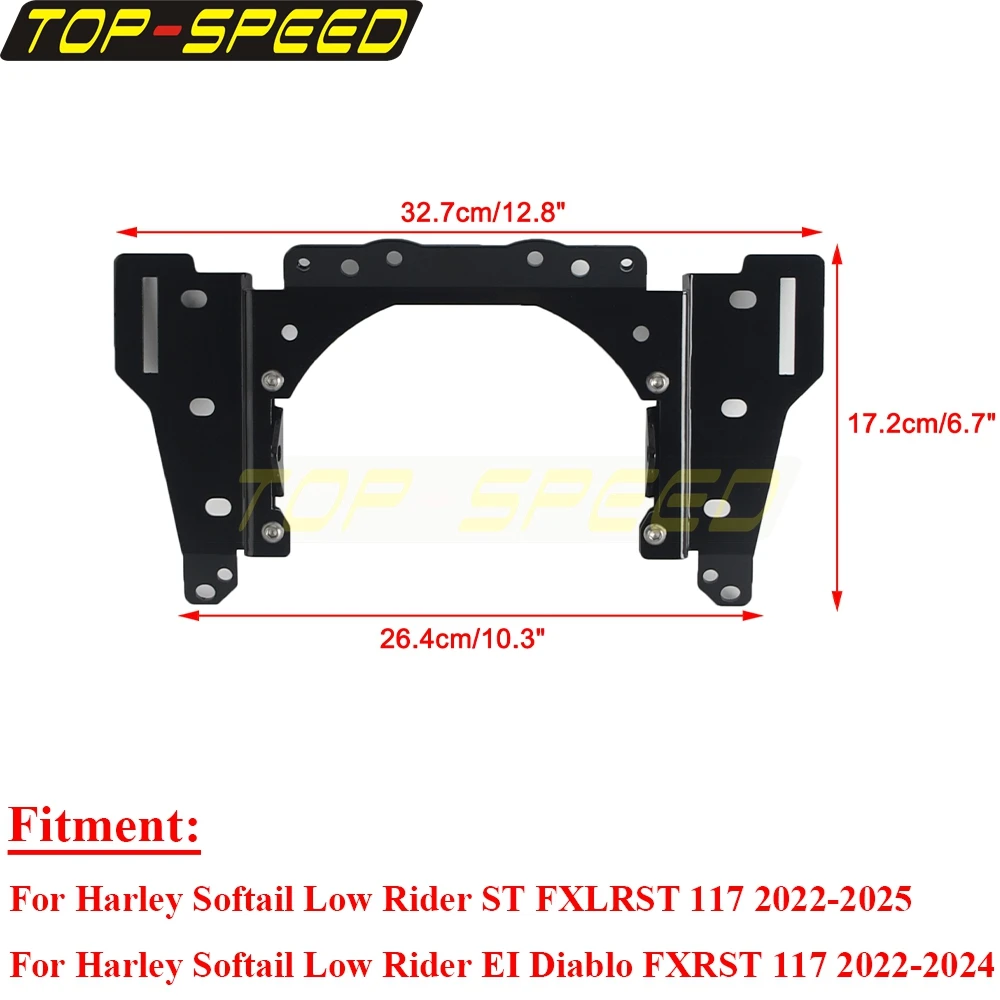 For Baja Design LP6 Headlight Motorcycle LED Headlight Mounting Bracket For Harley Softail Low Rider ST 117 FXLRST FXRST 2022-25 view 3
