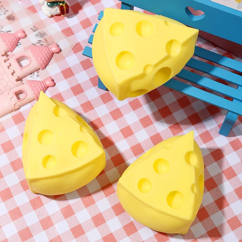 Squeeze Toy Simulation Cheese Squeeze Toys Sticky Soft Decompressing Pinching Cheese Cute Slow Rebound Relief Relax Toys