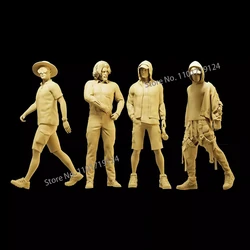 3D Printed Miniatures 1/64 1/43 1/35 Street Boy Male Figure Mini Photography Sand Table Scene Prop Model for Car Vehicles