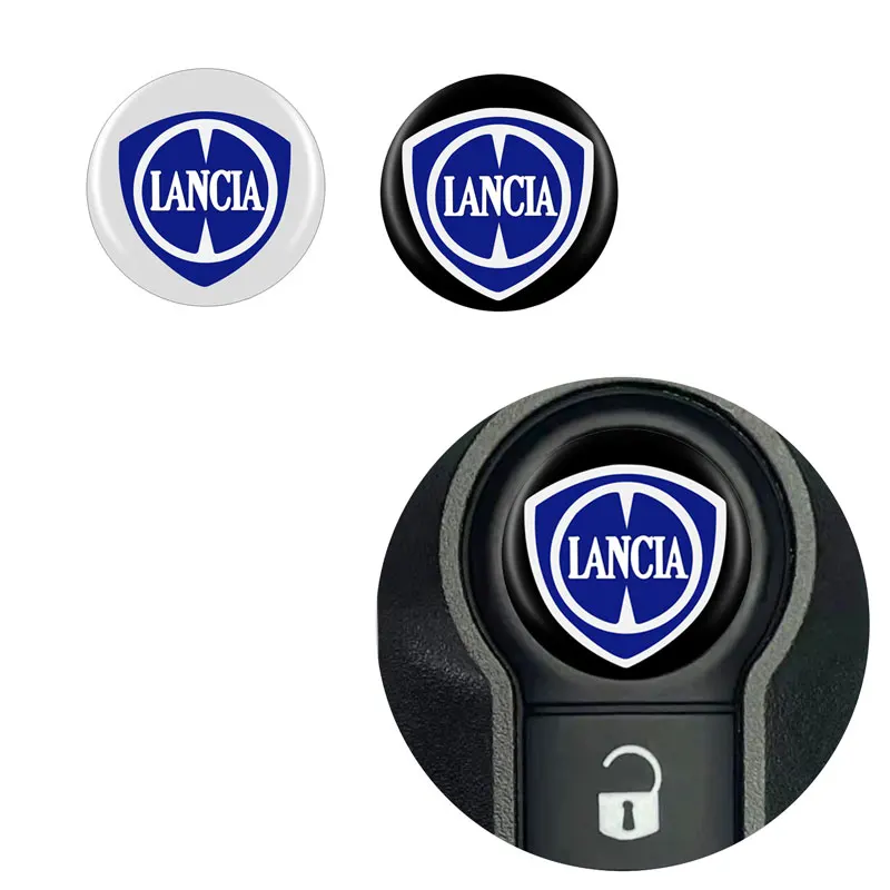 5Pcs 14mm Car Remote Key Sticker Car Styling For Lancia Logo Ypsilon Kappa Delta 3 Thesis Phedra Musa Voyager Auto Accessories