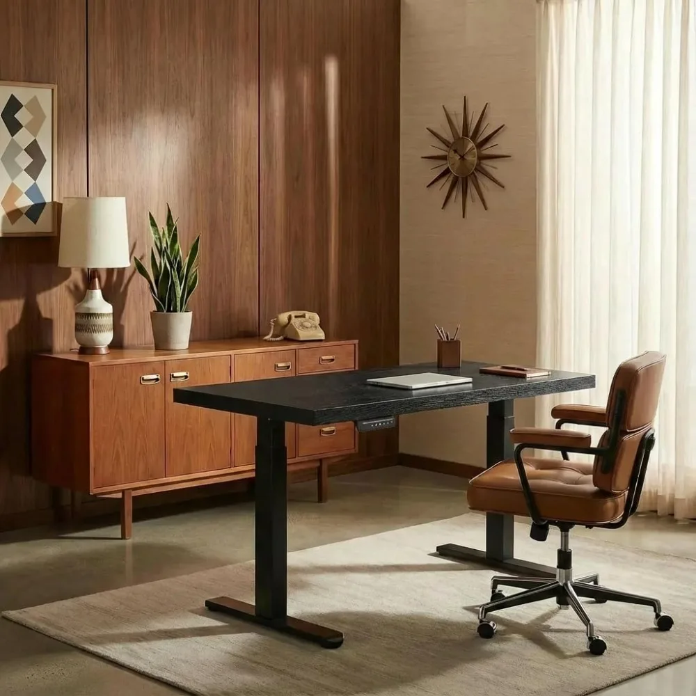 

Electric Standing Desk, 48 Inch Adjustable Height Sit Stand Up Desk with 1.18" Thickness Whole-Piece Desktop, Customized