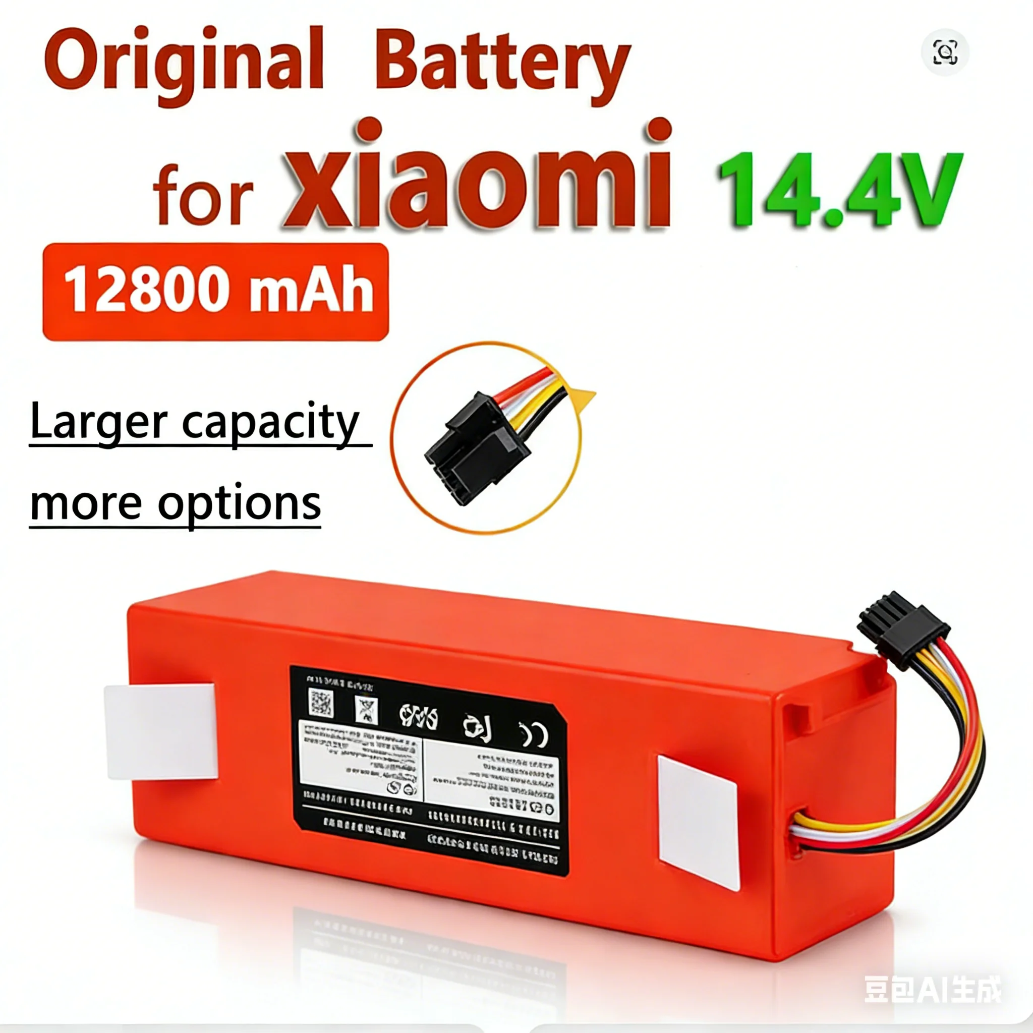 100% Original BRR-2P4S-5200S Robotic Vacuum Cleaner Replacement Battery For Xiaomi Roborock S55 S60 S65 S50 S51 S5 MAX S6 Parts