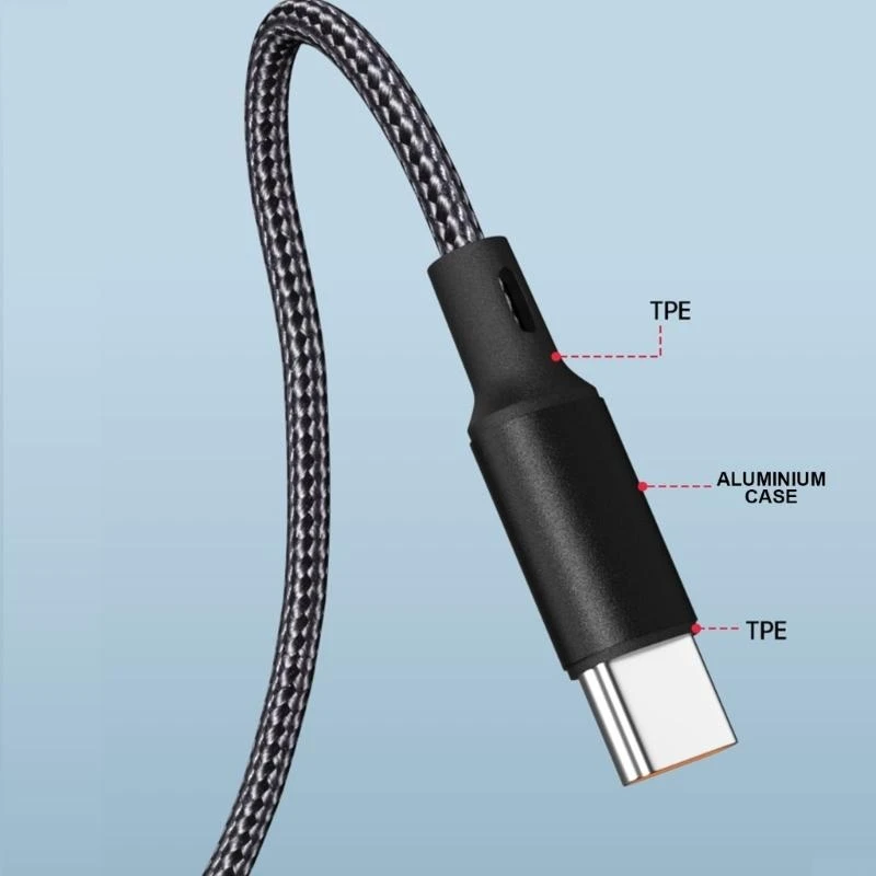 USB C To 2 USB C Male شحن محول الفاصل 2Port كابل لمزامنة البيانات السريعة