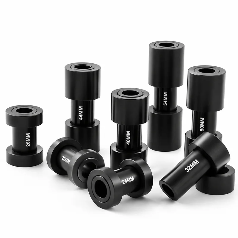 Bicycle Rear Shock Mounting Bushing 8mm ID 12mm OD, Black Spacer Hardware 22/24/26/32/40/44/50/54mm