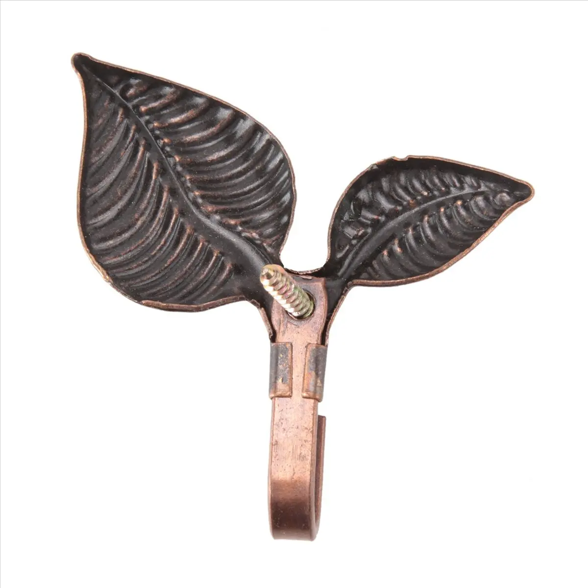 Okay 20 X Iron Leaf Shaped Curtain Tie Backs Holders Wall Hooks Home Decor, Red Bronze