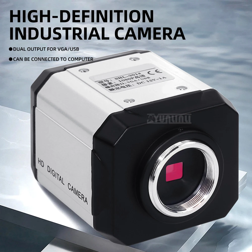 ​2MP Industrial Camera 1080P HD | USB/VGA Output for Microscope & Machine Vision | CCD Sensor with Manual Focus​