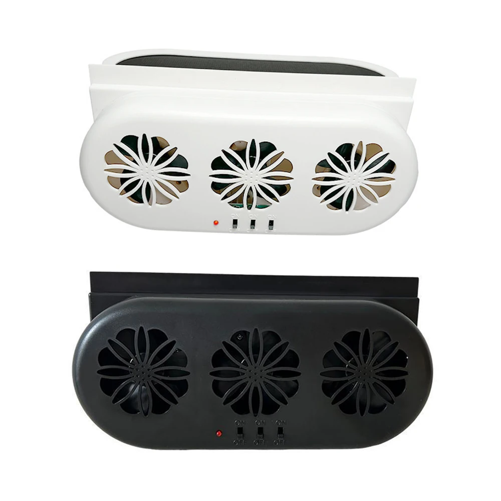 USB Solar Power Car Ventilation Fan Car Radiator Air Coolers Fan Car Exhaust Fan Cooling Fan Electric Car Window Fan Ventilator