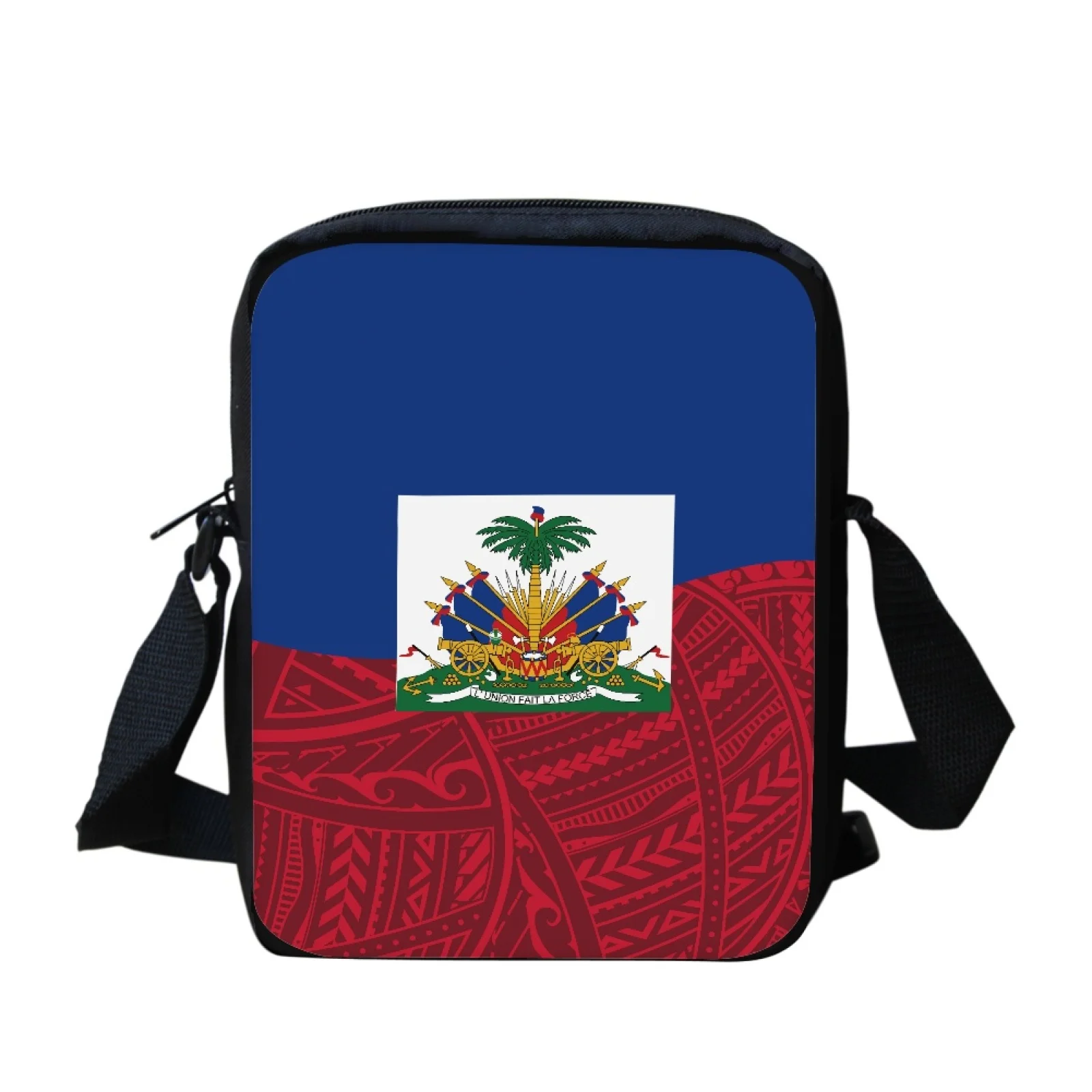 Cute Haiti Flag Print Crossbody Bags For Women Small Kids Messenger Bag Ladies Travel Shoulder Bag Boys Girls Cross Body Bags