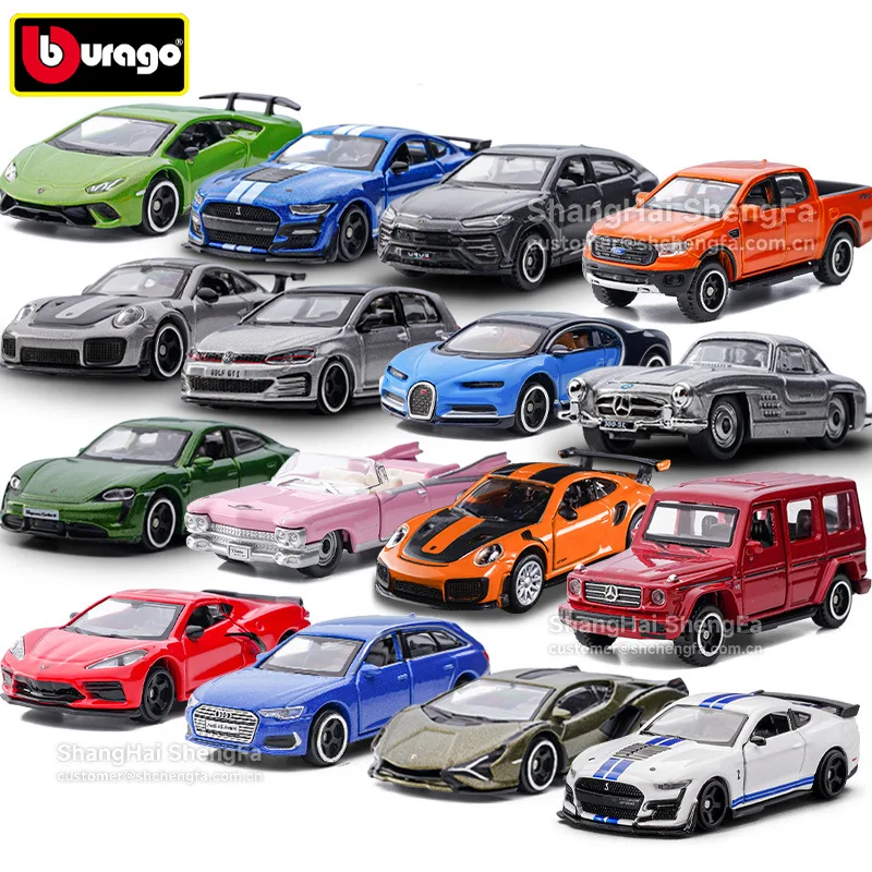 Bburago 1/64 Maßstab Druckguss-Legierung Modellauto Ford Shelby GT500 mit Öffnungsfähigen Türen und Vierrad-Stoßdämpfung, Sammlerstück Vorrätig