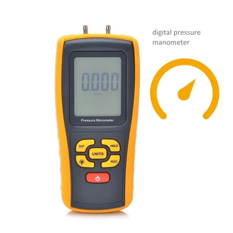 

High sensitive Large LCD Digital display gauge pressure manometer to box