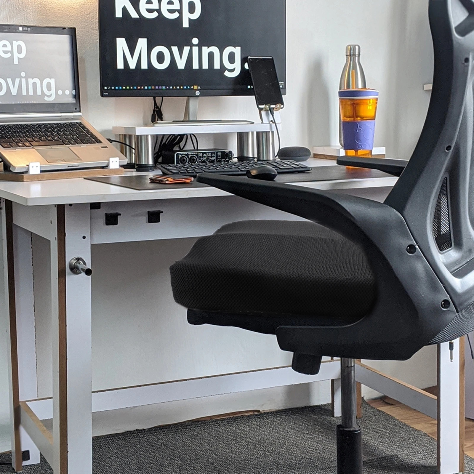 

1Pcs Memory Foam Seat Cushion with 3D Massage Design Non-Slip Base for Office Workers Drivers Students Supportive Hip Posture