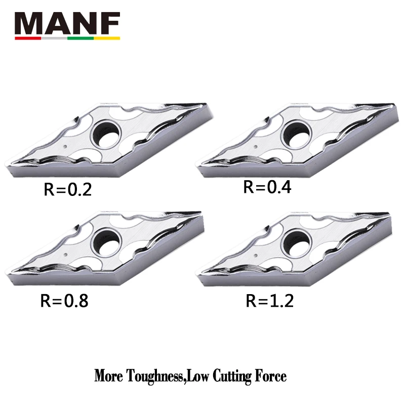 

MANF VNMG160404 VNMG160408 TURNING TOOL LATHE Cermet Insert aluminum bar copper MVJN MVVN Tool holder METAL CUT TOOL INSERT CNC