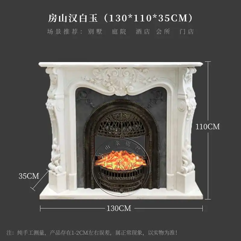 Lareira de mármore lareira esculpida europeia villa sala de estar