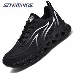 Zapatillas de correr vulcanizadas para hombre, Tenis ligeros informales, deportivas, transpirables, a la moda