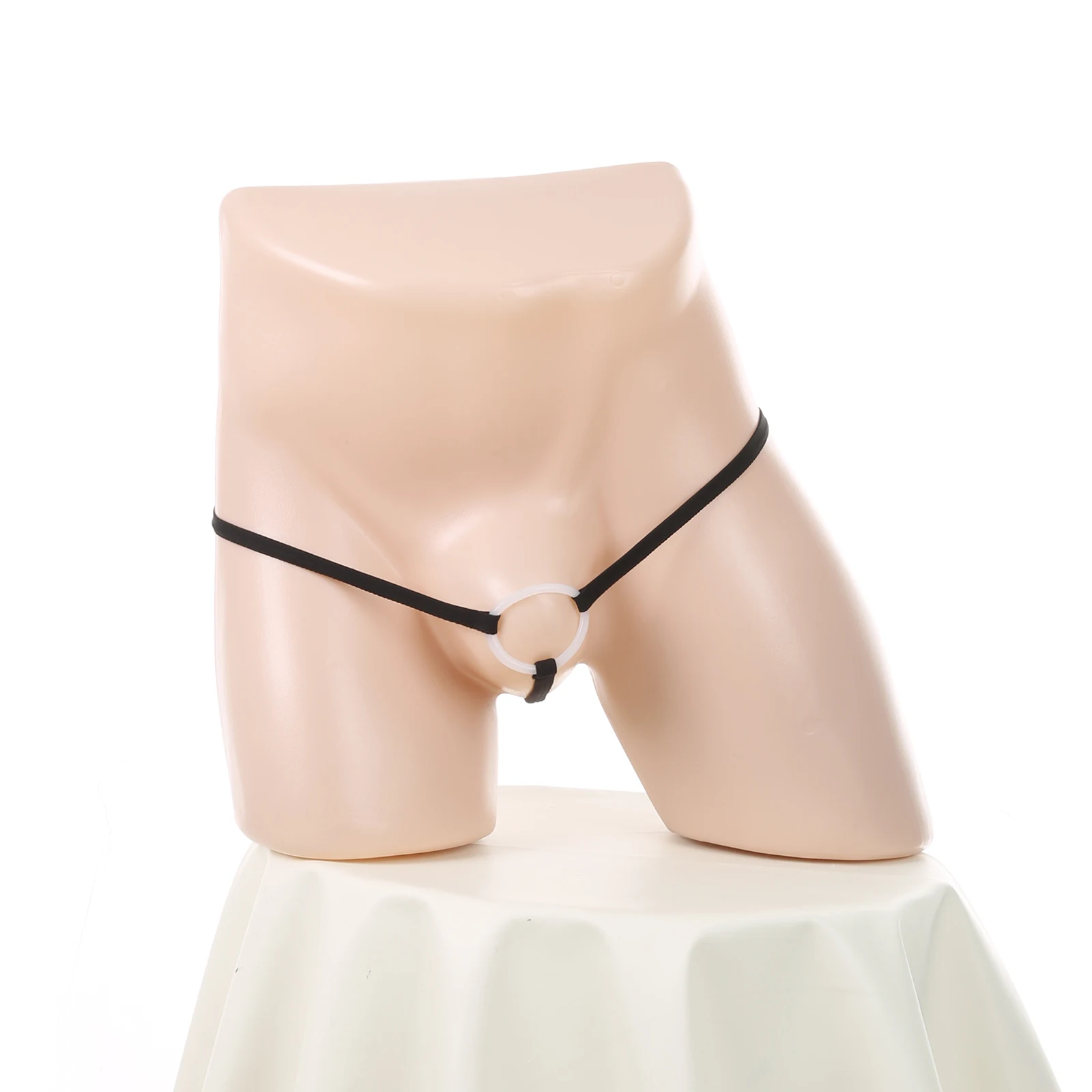 Men G String Thong Sexy Underwear Erotic Lingerie Penis Silicone Cockring tanga G-string Bikini T-back homme Underpants