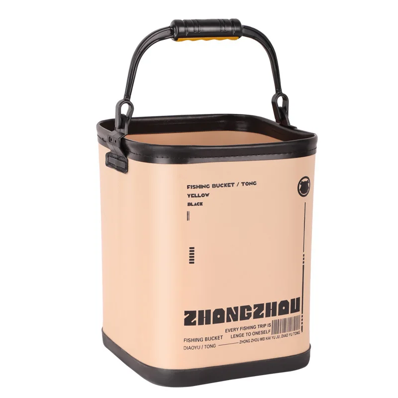 Outdoor Fishing Bucket Foldable and Portable Net Live Fish Bucket EVA with Rope Water Bucket for Wild Fishing Household Bucket image 6