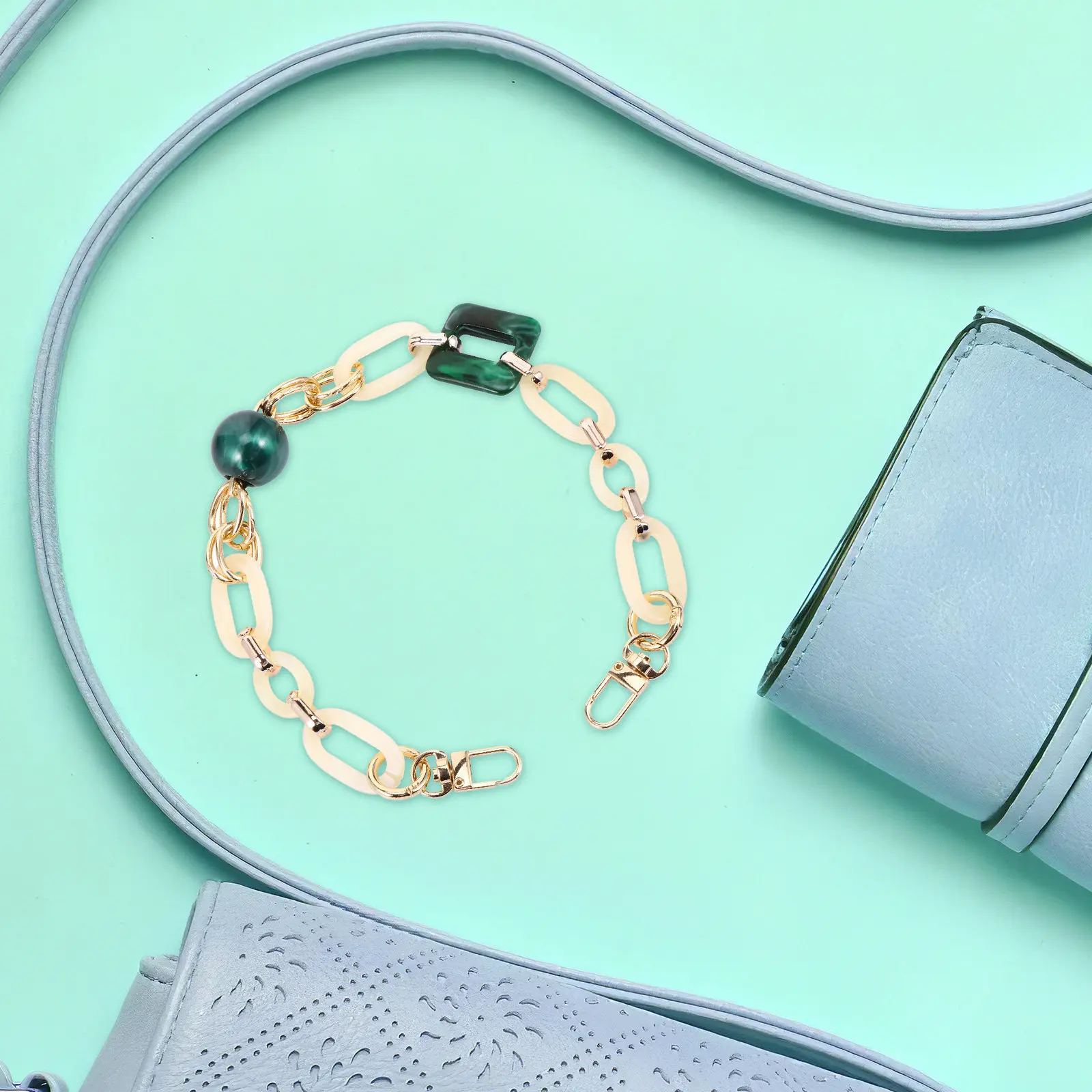 Acrylic Strap Bag Decorative Strap Chain Acrylic Bag Chain Replacement Retro Style Tote Purse Accessory Lightweight Gift