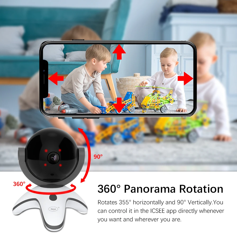 Security Camera Indoor 4K 8MP Nanny Pet Camera 360°camera surveillance for Home Security,2-Way Audio,Sound/Person Detection