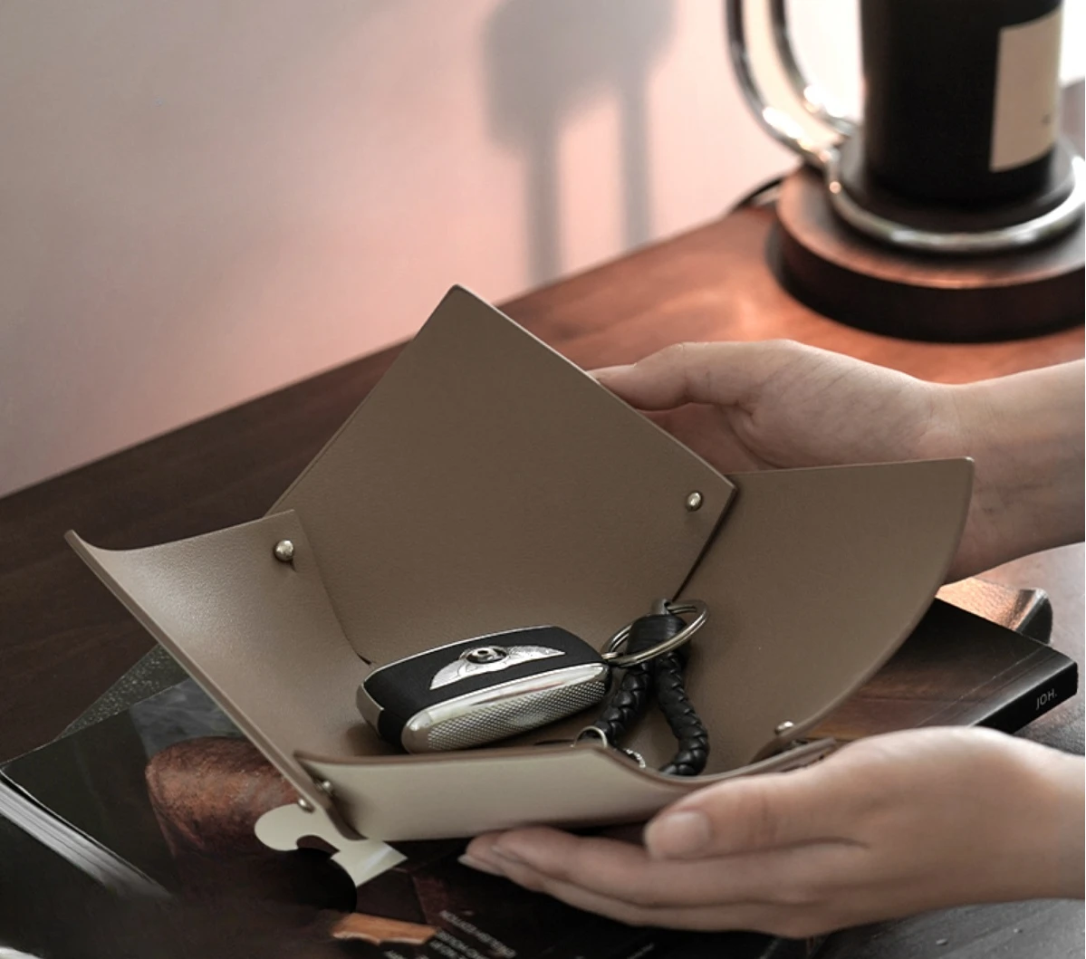 

Поднос для хранения ключей, домофон, коробка для хранения веранды, искусственная кожа, украшение, двухцветный поднос для хранения ювелирных изделий