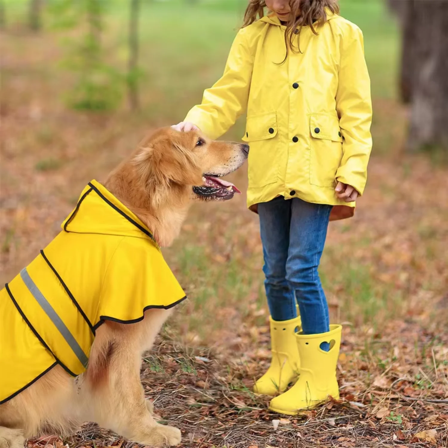 Hot Selling Dog Raincoat Pet Manufacturers Hooded Dog Clothes for Pet for Large Dog Alaska Golden Retriever Poncho Coats