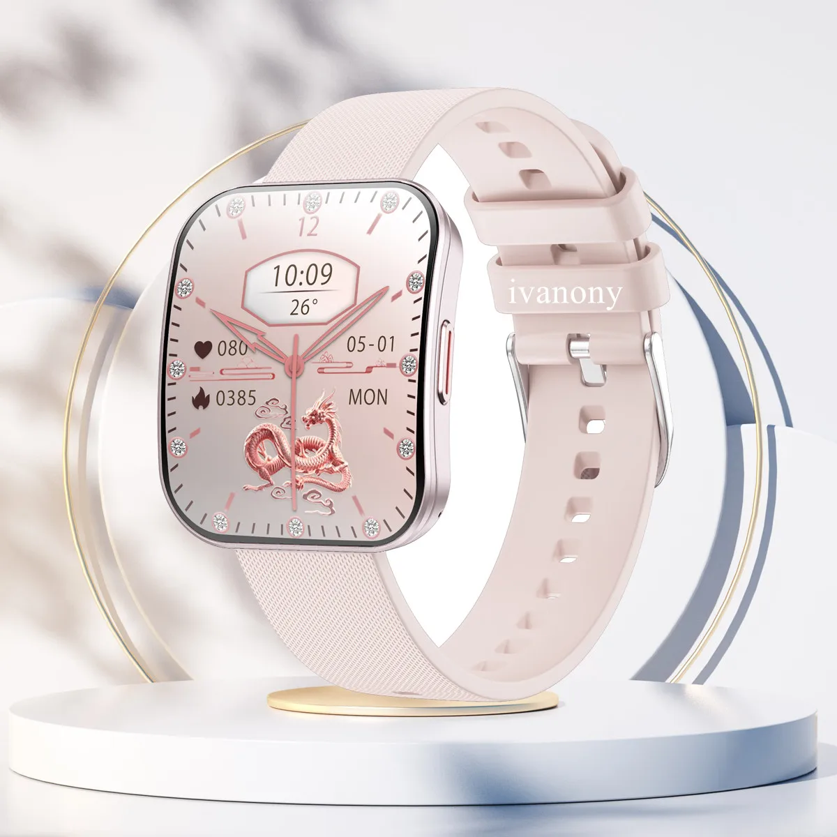 

Смарт-часы Amoled 2025, Bluetooth-вызов, водонепроницаемые, IP68, уведомление WhatsApp, ультратонкие умные часы с изогнутым экраном для Android IOS