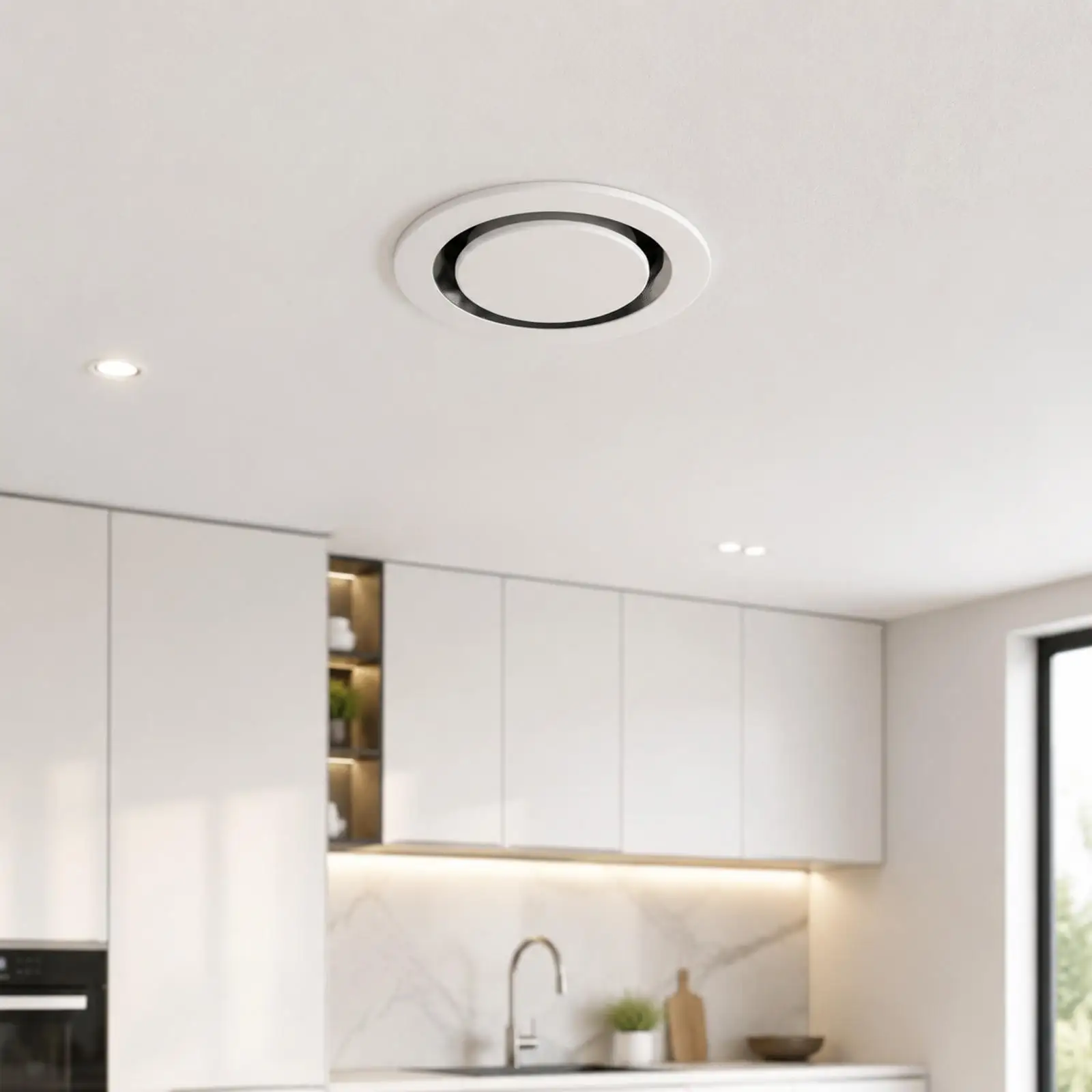 Wall Ventilation Outlet Cover with Built-in Debris Filter and Adjustable Core Disc for Indoor Ductwork ABS White Finish