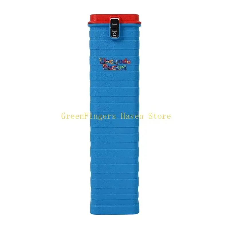 F68D Welding Electrode Storage Bucket with Press-Lock Top for Workshop Use