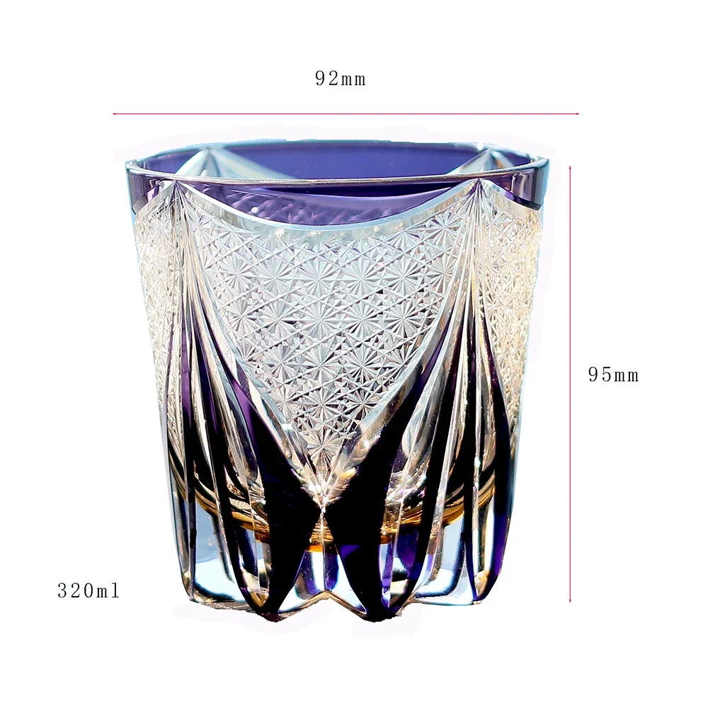 Premium Edo Kiriko Glass - Handmade Japanese Cut Glass Cup Whisky Bourbon Glass with Gift Box 6