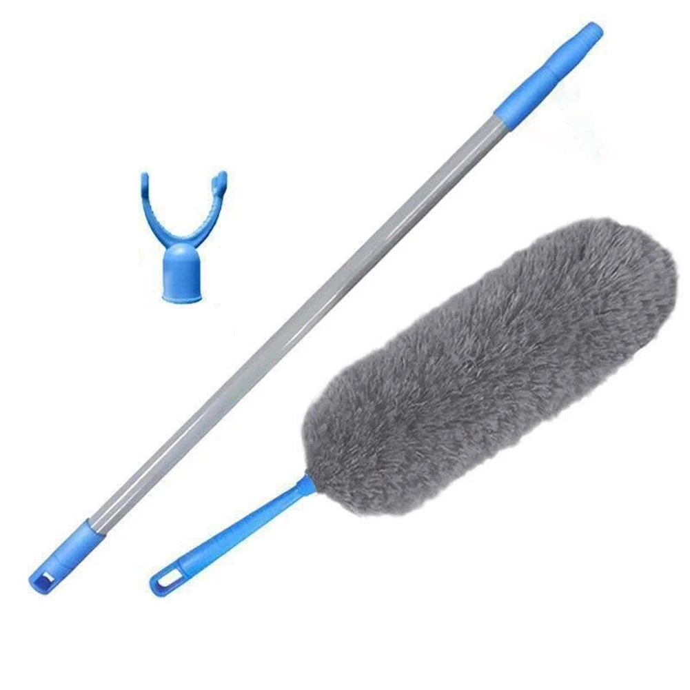 280cm Long Handle Dust Brush Long Extendable Pole Cleaner Home Cleaning Tools Multi-functional Duster Soft Wool Fine Fiber