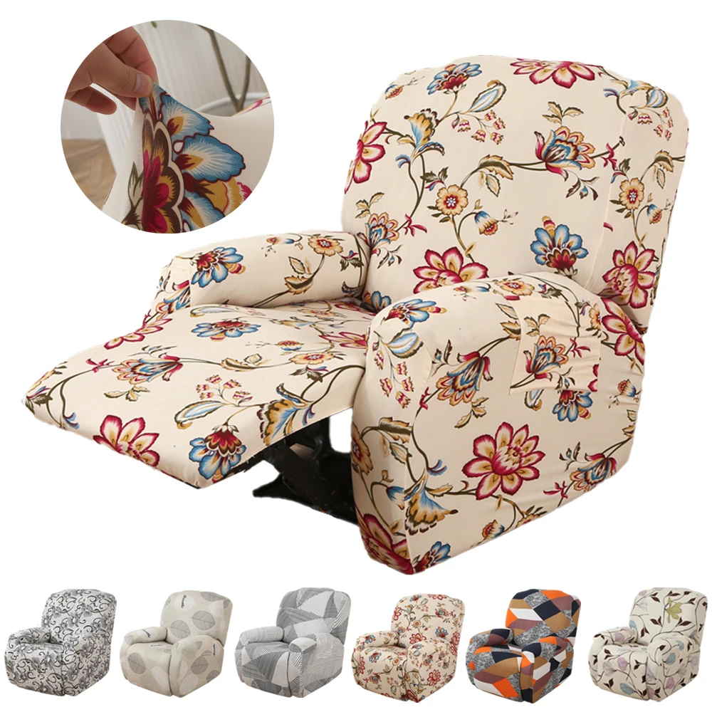 Anti Slip Recliner Sofa Cover Elastic Printed Slipcover Chair Couch Protector Relax Armchair Stretch for Living Room 리클라이너 쇼파커버