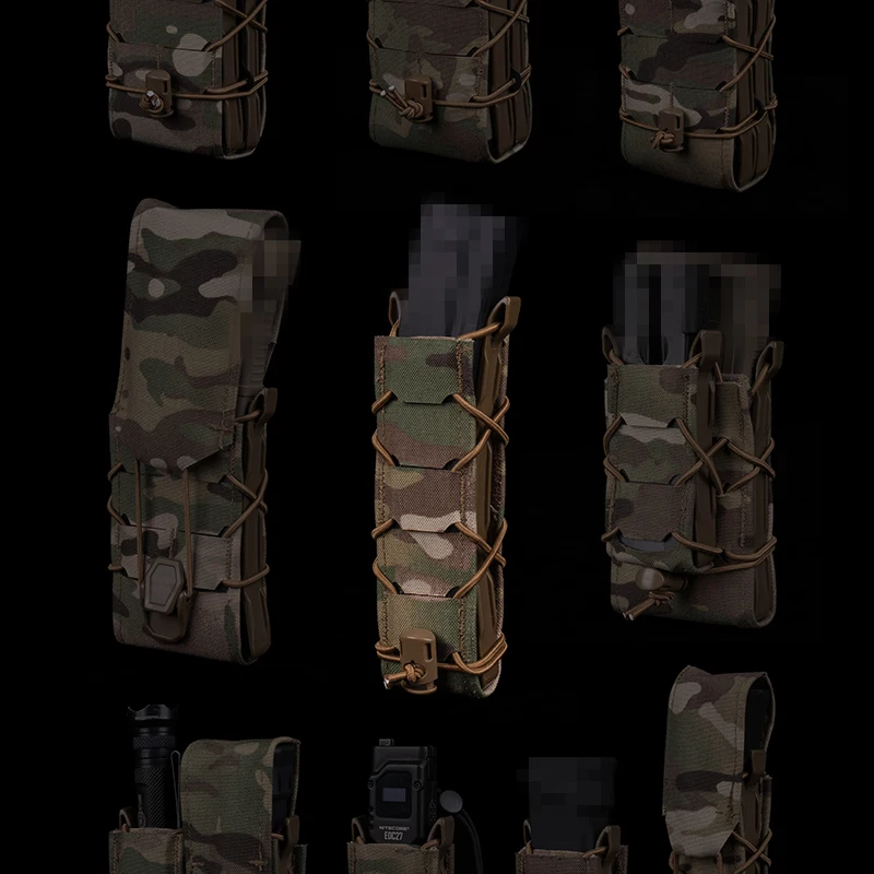 Подсумок для журналов Tiger, полноразмерный быстросъемный чехол 5,56/7,62 мм M4 AK AR15, одинарная магнитная сумка для охотничьего жилета, поясной ремень Molle
