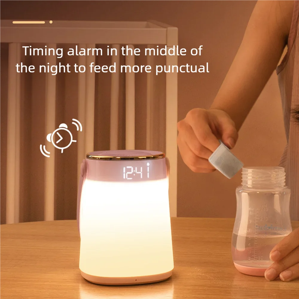 Multi-function clock light Baby feeding LED soft light night light Creative rechargeable handheld portable light