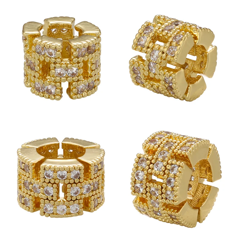 Zhukou 6.5/8mm ketten förmige Perlen für die Schmuck herstellung Zirkonia Schmuck perlen für die Herstellung von Armband schmuck vz311