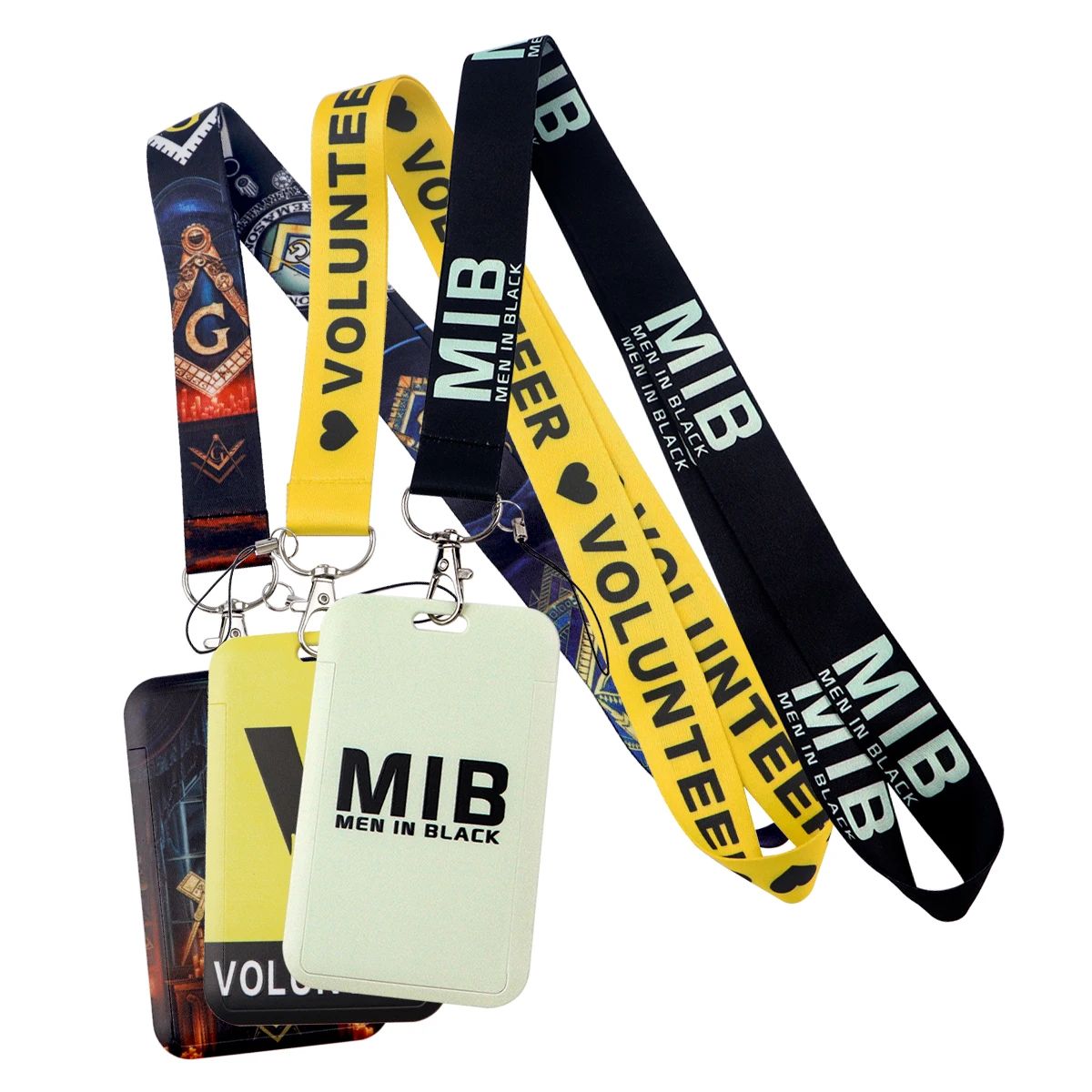 

MIB Volunteer Lanyard Neck Strap for Keychain ID Card Cover Badge Holder Mobile Phone Straps Hang Rope Keyring Accessories Gifts