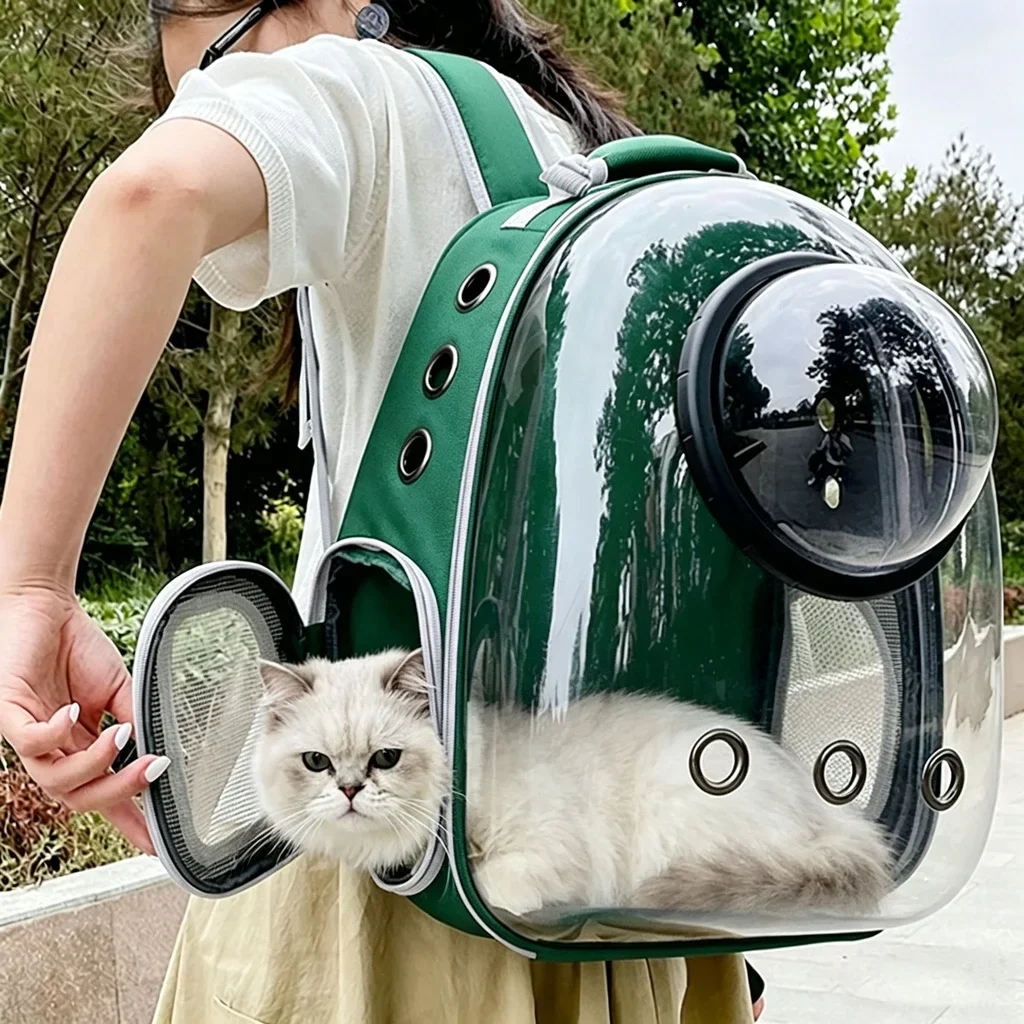 

Pet Cat Carrying Bag Space Pet Backpacks Breathable Portable Transparent Backpack Puppy Dog Transport Carrier Space Capsule Bags