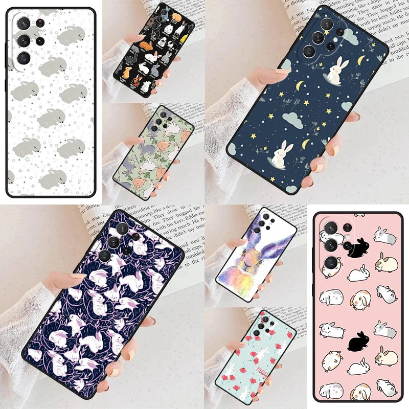 Bunny Rabbits Cell Phone Case for Samsung Galaxy S26 Ultra S25 S24 S23 S22 S21 S20 Note10 Cover