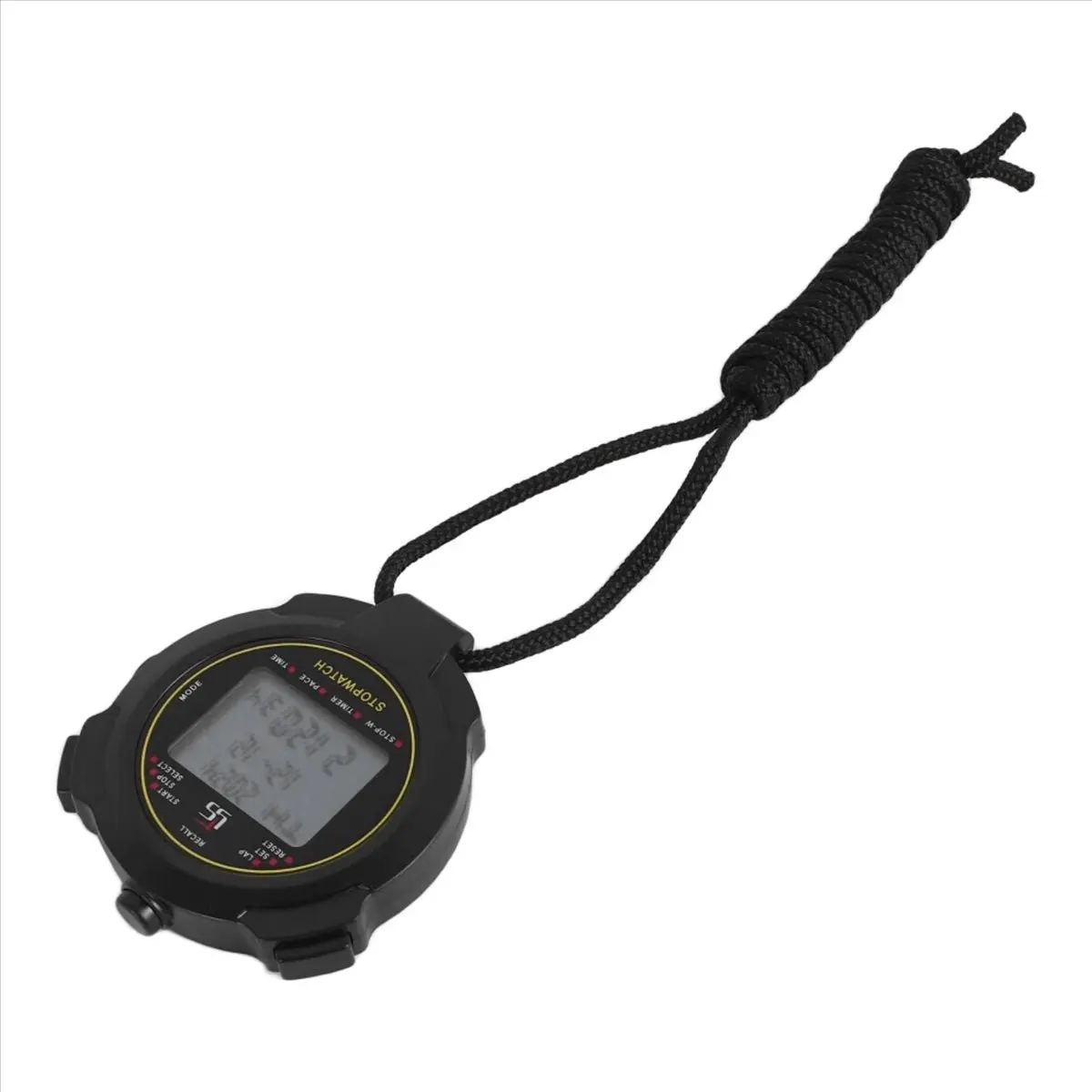 ABME New Digital Sports Stopwatch, 10Lap /Split Memory Stopwatch Count Down Timer, Large Display Waterproof 12/24 Hour Clock