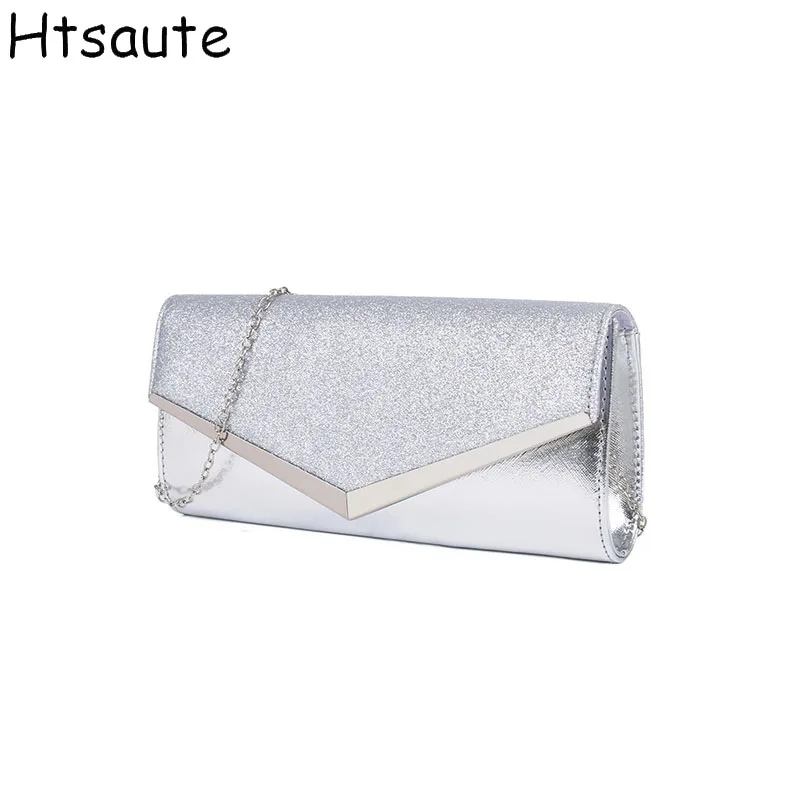 

New Shiny Ruched Large Capacity Chain Bags Mini Handbag for Women Princess Style, Crossbody Bag, Evening Bag Clutch bolasa