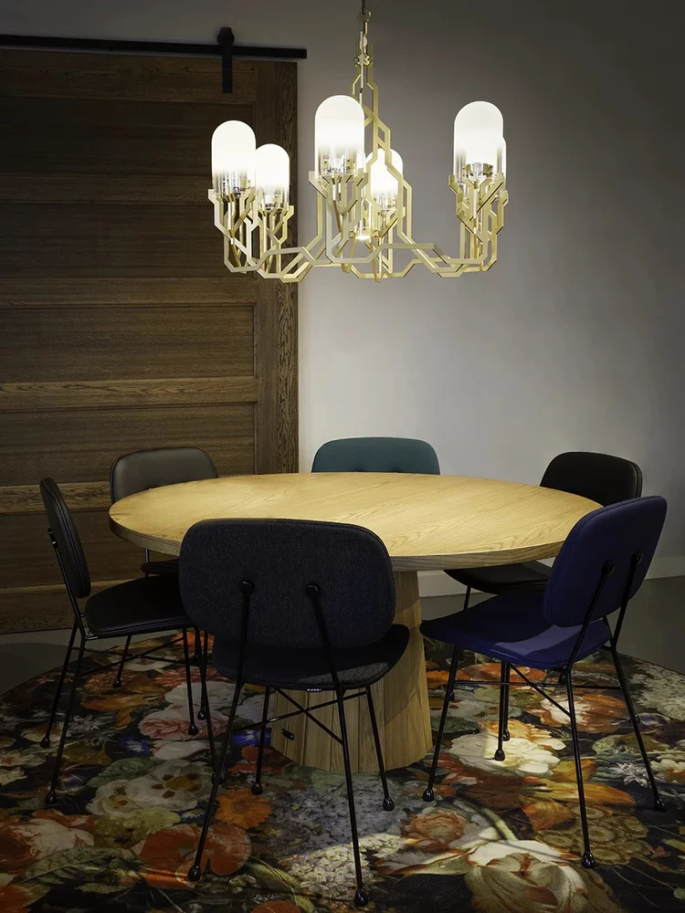 

Post-Modern Creative Design Lustre Glass Home-appliance Elegant Chandeliers Unique LED Dimmable Hanging Lamps For Living Room